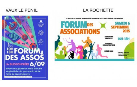 Forum des Associations de La Rochette et de Vaux le Pénil du samedi 6 septembre